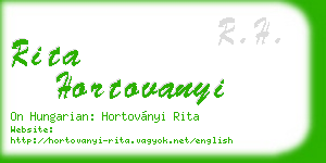 rita hortovanyi business card